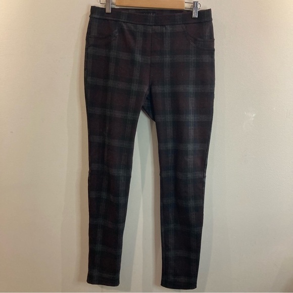 SANCTUARY  Sz M Runway Plaid Pull On Faux Pockets Leggings by Anthropologie - Picture 2 of 12